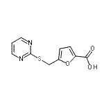 CAS#: 915920-50-2, 5-[(2-Pyrimidinylsulfanyl)methyl]-2-furoic acid