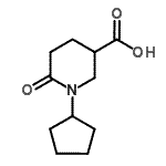 CAS#: 915922-35-9, 1-Cyclopentyl-6-oxo-3-piperidinecarboxylic acid