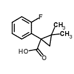 CAS#: 915923-90-9, 1-(2-Fluorophenyl)-2,2-dimethylcyclopropanecarboxylic acid