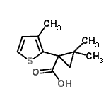 CAS#: 915924-20-8, 2,2-Dimethyl-1-(3-methyl-2-thienyl)cyclopropanecarboxylic acid