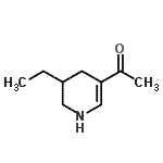 CAS#: 91670-75-6, 1-(5-Ethyl-1,4,5,6-tetrahydro-3-pyridinyl)ethanone