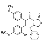 CAS#: 917379-10-3, 4-Benzyl-3-[3-(2-bromo-4-methoxyphenyl)-2-(4-methoxyphenyl)propanoyl]-1,3-oxazolidin-2-one