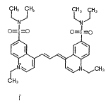 CAS#: 91776-86-2, 6-(Diethylsulfamoyl)-4-{(1E,3E)-3-[6-(diethylsulfamoyl)-1-ethyl-4(1H)-quinolinylidene]-1-propen-1-yl}-1-ethylquinolinium iodide