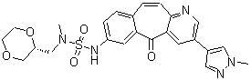 CAS#: 917879-39-1, N-[(2R)-1,4-Dioxan-2-ylmethyl]-N-methyl-N'-[3-(1-methyl-1H-pyrazol-4-yl)-5-oxo-5H-benzo[4,5]cyclohepta[1,2-b]pyridin-7-yl]sulfuric diamide