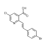 CAS 登录号：917942-73-5， 2-[(E)-2-(4-溴苯基)乙烯基]-5-氯烟酸