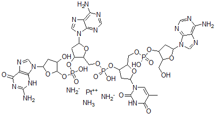 CAS#: 91864-32-3, Cisplatin-deoxyadenylyl-thymidylyl-deoxyguanylyl-deoxyguanosine complex