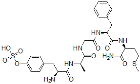 CAS#: 92175-45-6, (3aS-(3aalpha,4beta,6aalpha))-O-Sulfo-L-tyrosyl-D-alanylglycyl-L-phenylalanyl-L-methioninamide