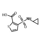 CAS#: 923129-16-2, 3-(Cyclopropylsulfamoyl)-2-thiophenecarboxylic acid