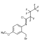 CAS#: 923569-78-2, (1Z)-N-[2-(Bromomethyl)-4-methoxyphenyl]-2,2,3,3,4,4,4-heptafluorobutanimidoyl chloride