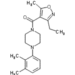 CAS 登录号：923736-75-8， [4-(2,3-二甲基苯基)-1-哌嗪基](3-乙基-5-甲基-1,2-恶唑-4-基)甲酮