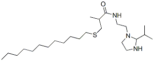CAS 登录号：92400-09-4， 3-(十二烷硫基)-2-甲基-N-[2-[2-(1-甲基乙基)-1-咪唑烷基]乙基]-丙酰胺