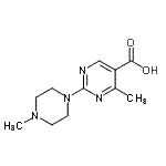 CAS#: 924834-88-8, 4-Methyl-2-(4-methyl-1-piperazinyl)-5-pyrimidinecarboxylic acid