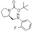 CAS#: 924907-26-6, 2-Methyl-2-propanyl (2R)-2-{[(2-fluorophenyl)amino]methyl}-1-pyrrolidinecarboxylate