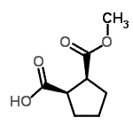 CAS 登录号：92541-43-0， (1R,2S)-2-(甲氧羰基)环戊烷羧酸