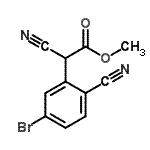 CAS 登录号：925672-87-3， 甲基(5-溴-2-氰基苯基)(氰基)乙酸酯