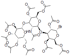 CAS#: 92596-17-3, 3-O-(2-Acetamido-4,6-Di-O-Acetyl-2-Deoxy-3-O-(2,3,4,6-Tetra-O-Acetyl-Beta-Galactopyranosyl)-Beta-Glucopyranosyl)-2,4,6-Tri-O-Acetyl-Alpha-Galactopyranosyl Bromide