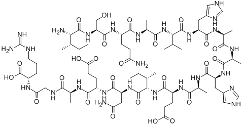 CAS 登录号：92915-79-2， L-异亮氨酰-L-丝氨酰-L-谷氨酰胺酰-L-丙氨酰-L-缬氨酰-L-组氨酰-L-丙氨酰-L-丙氨酰-L-组氨酰-L-丙氨酰-L-alpha-谷氨酰-L-异亮氨酰-L-天冬氨酰胺酰-L-alpha-谷氨酰-L-丙氨酰甘氨酰-L-精氨酸
