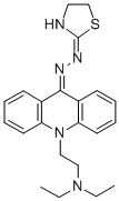 CAS 登录号：92928-47-7， 10-(2-(二乙基氨基)乙基)-9(10H)-吖啶酮(噻唑烷-2-亚基)腙