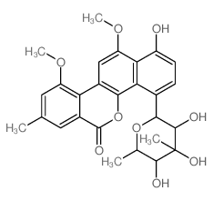 CAS#: 92934-54-8, 10,12-Dimethoxy-1-Hydroxy-8-Methyl-4-(3-C-Methyl-6-Deoxy-beta-L-Glucopyranosyl)-6H-Benzo[d]Naphtho[1,2-b]Pyran-6-One