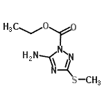 CAS#: 92945-32-9, Ethyl 5-amino-3-(methylsulfanyl)-1H-1,2,4-triazole-1-carboxylate