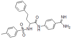 CAS 登录号：92953-76-9， 2-甲苯磺酰基氨基-4-苯基丁酰基-4-脒基苯胺