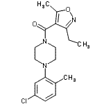 CAS#: 932789-49-6, [4-(5-Chloro-2-methylphenyl)-1-piperazinyl](3-ethyl-5-methyl-1,2-oxazol-4-yl)methanone