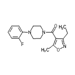 CAS#: 932813-53-1, (3-Ethyl-5-methyl-1,2-oxazol-4-yl)[4-(2-fluorophenyl)-1-piperazinyl]methanone
