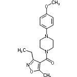 CAS#: 932876-24-9, (3-Ethyl-5-methyl-1,2-oxazol-4-yl)[4-(4-methoxyphenyl)-1-piperazinyl]methanone