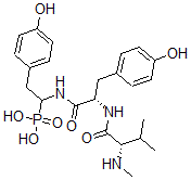 CAS#: 93768-49-1, N-Methyl-L-valyl-N-(2-(4-hydroxyphenyl)-1-phosphonoethyl)-L-Tyrosinamide