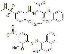 CAS#: 93776-36-4, Sodium [2-[(2-Amino-1-Naphthyl)Azo]-5-Nitrophenolato(2-)][N-(2-Chlorophenyl)-2-[[2-Hydroxy-5-[(Methylamino)Sulphonyl]Phenyl]Azo]-3-Oxobutyramidato(2-)]Cobaltate(1-)