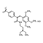 CAS#: 93777-62-9, N-[2-(Diethylamino)ethyl]-2-(4-nitrophenyl)-3-(2,4,5-trimethoxyphenyl)acrylamide hydrochloride (1:1)