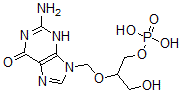 CAS#: 93824-31-8, [2-[(2-Amino-6-oxo-3H-purin-9-yl)methoxy]-3-hydroxypropyl] dihydrogen phosphate