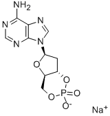 CAS 登录号：93839-95-3， 2'-脱氧-腺苷环 3',5'-(氢磷酸酯)单钠盐
