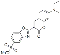 CAS 登录号：93859-23-5， 2-[7-(二乙基氨基)-2-氧代-2H-1-苯并吡喃-3-基]苯并恶唑-5-磺酸钠