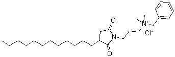 CAS 登录号：93882-60-1， N-苄基-3-(3-十二烷基-2,5-二氧代-1-吡咯烷基)-N,N-二甲基-1-丙基氯化铵