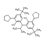 CAS#: 93893-77-7, 2,2'-(2-Methyl-1,1-propanediyl)bis[6-cyclopentyl-4-(2-methyl-2-propanyl)phenol]