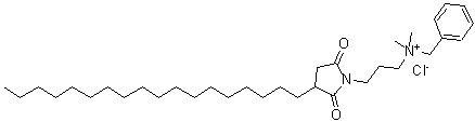 CAS#: 93904-69-9, N-Benzyl-N,N-dimethyl-3-(3-octadecyl-2,5-dioxo-1-pyrrolidinyl)-1-propanaminium chloride