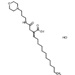 CAS 登录号：93904-81-5， 2-(2-{[3-(4-吗啉基)丙基]氨基}-2-氧代乙基)-2-十四碳烯酸盐酸盐(1:1)
