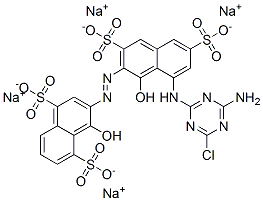 CAS#: 93940-72-8, Tetrasodium 3-[[8-[(4-Amino-6-Chloro-1,3,5-Triazin-2-Yl)Amino]-1-Hydroxy-3,6-Disulphonato-2-Naphthyl]Azo]-4-Hydroxynaphthalene-1,5-Disulphonate