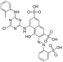 CAS#: 93941-04-9, 5-[[4-Chloro-6-[(O-Tolyl)Amino]-1,3,5-Triazin-2-Yl]Amino]-4-Hydroxy-3-[(2-Sulphophenyl)Azo]Naphthalene-2,7-Disulphonic Acid