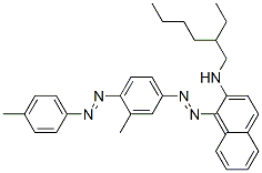 CAS 登录号：93964-08-0， N-(2-乙基己基)-1-[[3-甲基-4-[(4-甲基苯基)偶氮]苯基]偶氮]萘-2-胺