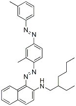 CAS 登录号：93964-09-1， N-(2-乙基己基)-1-[[2-甲基-4-[(3-甲基苯基)偶氮]苯基]偶氮]萘-2-胺