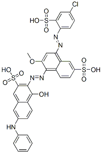 CAS#: 93964-19-3, 7-Anilino-3-[[4-[(4-Chloro-2-Sulphophenyl)Azo]-2-Methoxy-6-Sulphonaphthyl]Azo]-4-Hydroxynaphthalene-2-Sulphonic Acid