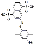 CAS 登录号：93982-52-6， 3-[(4-氨基-2,5-二甲基苯基)偶氮]萘-1,5-二磺酸