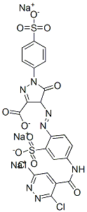 CAS#: 94021-11-1, Trisodium 4-[[4-[[(3,6-Dichloropyridazin-4-Yl)Carbonyl]Amino]-2-Sulphonatophenyl]Azo]-4,5-Dihydro-5-Oxo-1-(4-Sulphonatophenyl)-1H-Pyrazole-3-Carboxylate