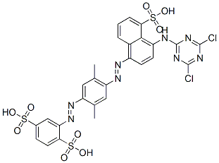 CAS#: 94021-17-7, 2-[[4-[[4-[(4,6-Dichloro-1,3,5-Triazin-2-Yl)Amino]-5-Sulpho-1-Naphthyl]Azo]-2,5-Dimethylphenyl]Azo]Benzene-1,4-Disulphonic Acid