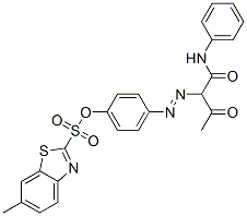 CAS#: 94022-28-3, 6-Methyl-2-[4-[[2-Oxo-1-[(Phenylamino)Carbonyl]Propyl]Azo]Phenyl]Benzothiazolesulphonic Acid