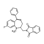 CAS#: 94030-97-4, 2-[(8-Fluoro-1-methyl-5-phenyl-2,3-dihydro-1H-1,4-benzodiazepin-2-yl)methyl]-1H-isoindole-1,3(2H)-dione