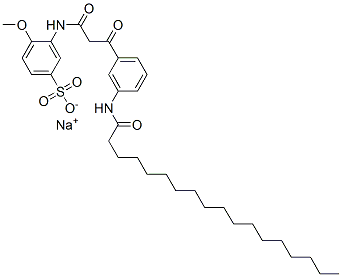 CAS 登录号：94087-63-5， 3-[[1,3-二氧代-3-[3-[(1-氧代十八烷基)氨基]苯基]丙基]氨基]-4-甲氧基苯磺酸钠