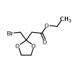 CAS 登录号：94133-61-6， 乙基[2-(溴甲基)-1,3-二氧戊环-2-基]乙酸酯
